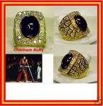 Verguld-over-Sterling zilver synthetische rode Robijn Concert -Tour - Ring